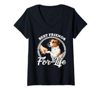 Mujer Jack Russell Lover Design Hermoso Perro Jack Russell Camiseta Cuello V