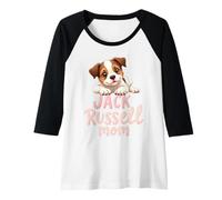 Mujer Jack Russell Mamá Perro Jack Russell Terrier Mama Cute Puppy Camiseta Manga Raglan