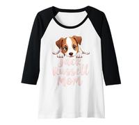Mujer Jack Russell Mamá Perro Jack Russell Terrier Mama Cute Puppy Camiseta Manga Raglan