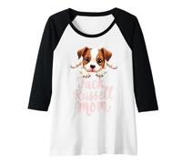 Mujer Jack Russell Mamá Perro Jack Russell Terrier Mama Cute Puppy Camiseta Manga Raglan