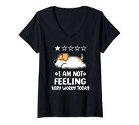 Mujer Jack Russell Terrier Dog Sleep I Am Not Feeling Puppy Dogs Camiseta Cuello V