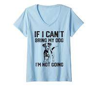 Mujer Jack Russell Terrier Si no Puedo traer a mi Perro no voy Camiseta Cuello V