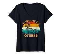Mujer Jackrabbit Vintage Retro I'm not like the others Jackalope Camiseta Cuello V