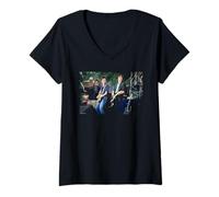 Mujer Jackson Browne Vive con Bruce Springstein por Michael Grecco Camiseta Cuello V