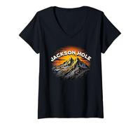 Mujer Jackson Hole Camiseta Cuello V