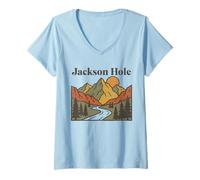 Mujer Jackson Hole Camiseta Cuello V