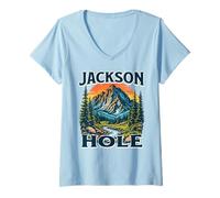 Mujer Jackson Hole Camiseta Cuello V