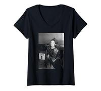 Mujer Jacqueline Kennedy Onassis Primera Dama de Michael Grecco Camiseta Cuello V