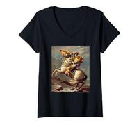 Mujer Jacques-Louis David Napoleon Crossing The Alps Camiseta Cuello V