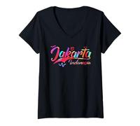 Mujer Jakarta Indonesia | Vacation Travel Camiseta Cuello V