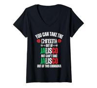Mujer Jalisco Guadalajara Mexico Chingona Camiseta Cuello V