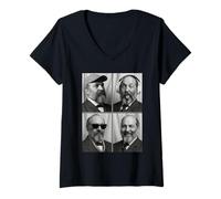 Mujer James A. Garfield Retrato Camiseta Cuello V