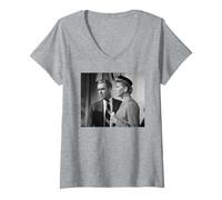 Mujer James Stewart & Doris Day El Hombre Que sabía Demasiado 1955 Camiseta Cuello V