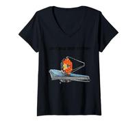 Mujer James Webb Space Art para entusiastas de la Ciencia Nerd Camiseta Cuello V