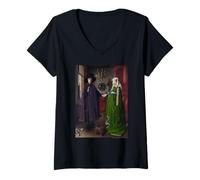 Mujer Jan Van Eyck The Arnolfini Portrait Camiseta Cuello V