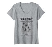 Mujer Jane Austen Persuasion - Portada de libro (literatura clásica) Camiseta Cuello V