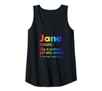 Mujer Jane como Una Chica Normal Solo Cooler Queen Nombre Camiseta sin Mangas