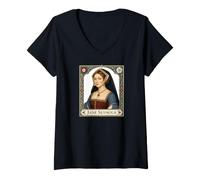Mujer Jane Seymour Esposa del Rey Enrique VIII de Inglaterra Camiseta Cuello V