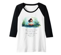 Mujer Japanese Christian Anime - Psalms 119:11 Thy Word Have I Hid Camiseta Manga Raglan