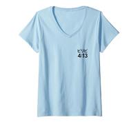 Mujer Japonés I Can Do All Design Front and Back Print Christian Camiseta Cuello V