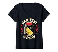Mujer Jar Test Crew Viral Food Humor Camiseta Cuello V