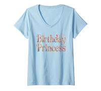 Mujer Jardín Cumpleaños Princesa Niña Floral Bestie Born 2006 Sister Camiseta Cuello V