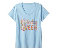 Mujer Jardín CUMPLEAÑOS Reina Mamá Abuela Trendy Sister Born 1976 Camiseta Cuello V