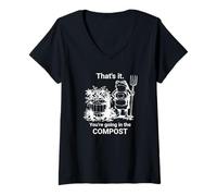 Mujer Jardín Divertido: eso es Todo, Vas a IR en The Compost Frog Camiseta Cuello V