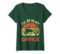 Mujer Jardín I'Ll Be In My Office Plant Lover Gift Funny Gardening Camiseta Cuello V