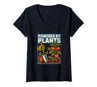 Mujer Jardinería impulsada por Plants Vintage Flores silvestres para mujer Camiseta Cuello V
