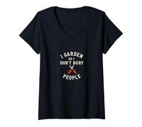 Mujer Jardinería sarcástica Jardinero para no enterrar a la Gente Camiseta Cuello V