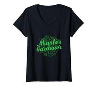 Mujer Jardinero Maestro de los Dedos Verdes Camiseta Cuello V