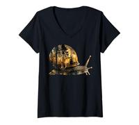 Mujer Jardines, bosques Caracol Camiseta Cuello V