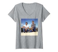 Mujer Jason sacerdotal Luke Perry Beverly Hills 90210 Michael Grecco Camiseta Cuello V