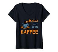 Mujer Java no es un café Caballeros Camiseta Cuello V