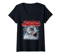 Mujer Jaws 90s Collage Bigger Boat Camiseta Cuello V