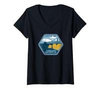 Mujer Jaws Amity Island Orca Boat Camiseta Cuello V