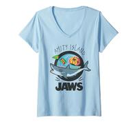 Mujer Jaws Amity Island Surf Scene Camiseta Cuello V