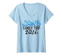 Mujer Jaws Family Trip 2026 Front & Back Camiseta Cuello V