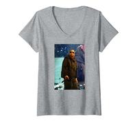 Mujer Jay-Z Hip Hop En Glastonbury 2008 por Andy Willsher Camiseta Cuello V