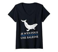 Mujer JE m'en Fous Parce Que Je Suis UNE Baleine Drôle Provocation Camiseta Cuello V