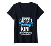 Mujer Je ne Suis Pas Parfait Mais je Suis kiné et c'est Presque pa Camiseta Cuello V