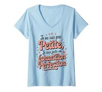 Mujer Je Ne Suis Pas Petite Échantillon De Perfection Humour Femme Camiseta Cuello V