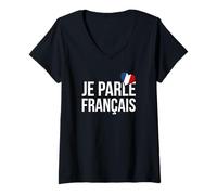 Mujer Je Parle Francais - Camisa Francais - Camiseta Francesa Camiseta Cuello V