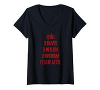 Mujer Je râle je rouspète je me Plains je ronchonne fais la tête Camiseta Cuello V