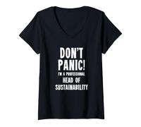 Mujer Jefe de Sostenibilidad Camiseta Cuello V