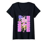 Mujer Jem and The Holograms Hologram Power Jem & Shana Chibi Look Camiseta Cuello V