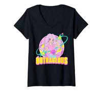 Mujer Jem and The Holograms Jem Chibi Anime Look Truly Outrages Camiseta Cuello V