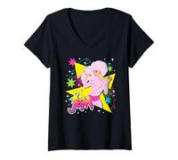 Mujer Jem and The Holograms Jem Pop Star Singing Stars & Geometric Camiseta Cuello V