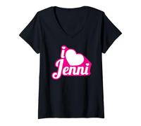 Mujer Jenni Rivera Oficial I Love Jenni Camiseta Cuello V